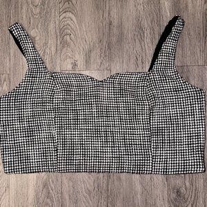 Abercrombie & Fitch Houndstooth Crop Top